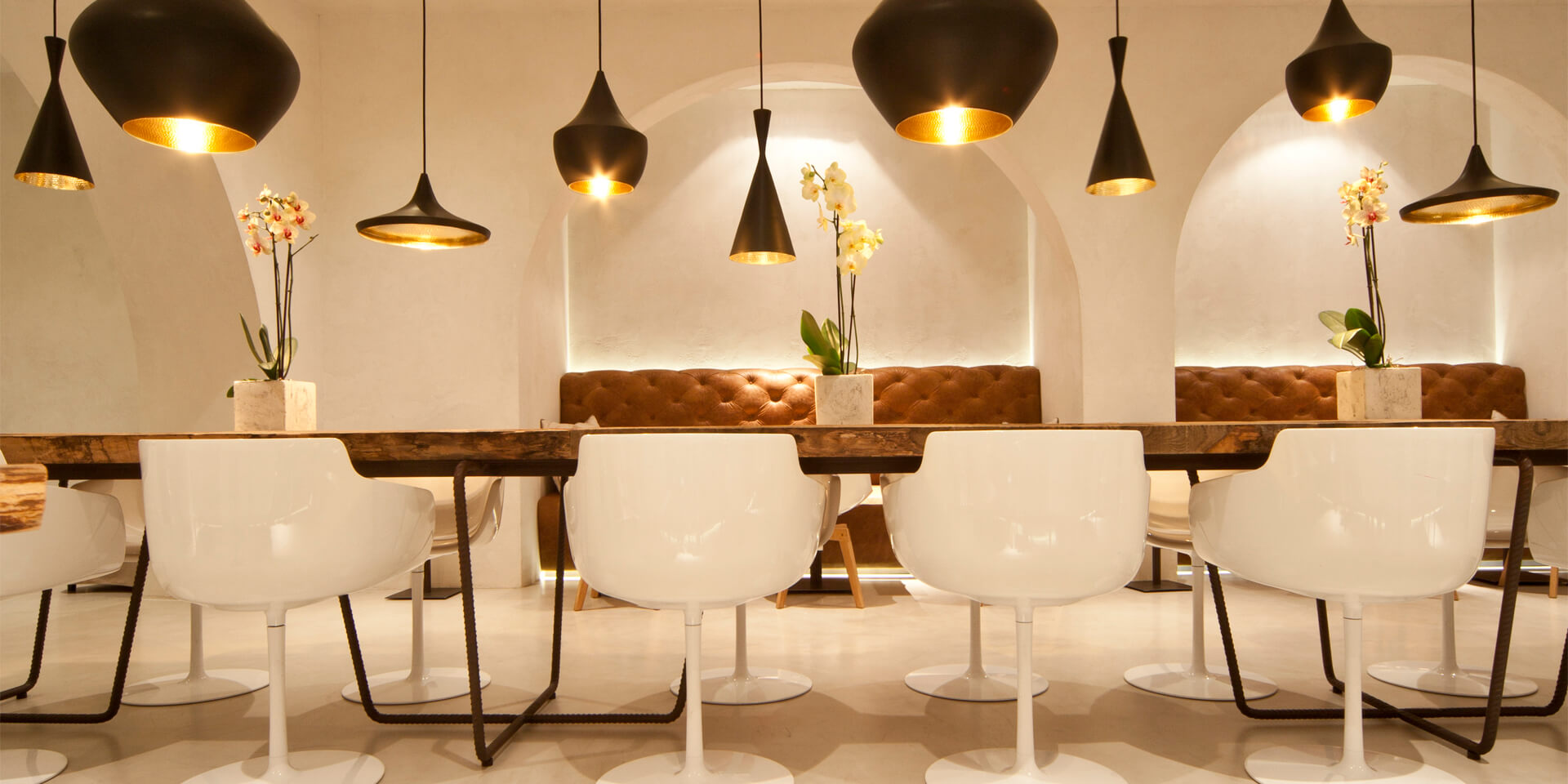 Restaurant project commercial modern furniture. MDF Italia